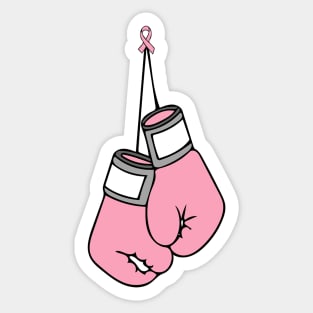 Pink Boxing Gloves Sticker